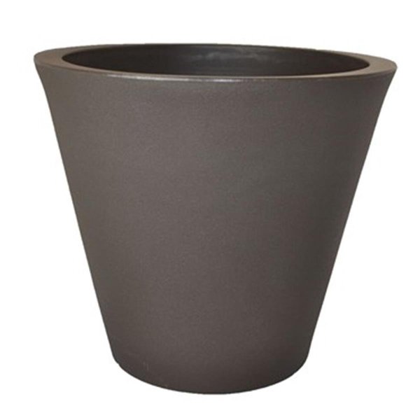 Tusco 24 in. Cosmopolitan Round Planter; Espresso TUSCR24ES